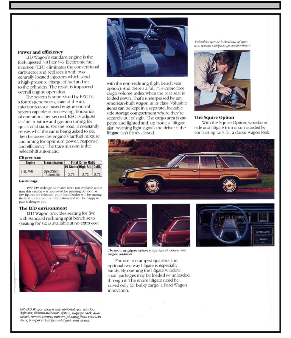1985 Ford Wagons Brochure Page 14